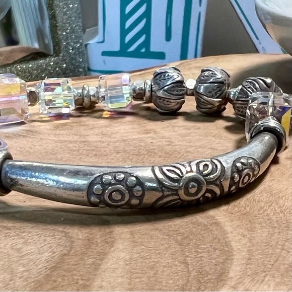 Vintage style Sterling Silver Bracelet with Swarovski beads - Picture 10 of 10